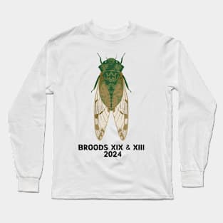 Cicada Insect Great Eastern Broods XIX & XIII USA 2024 Long Sleeve T-Shirt